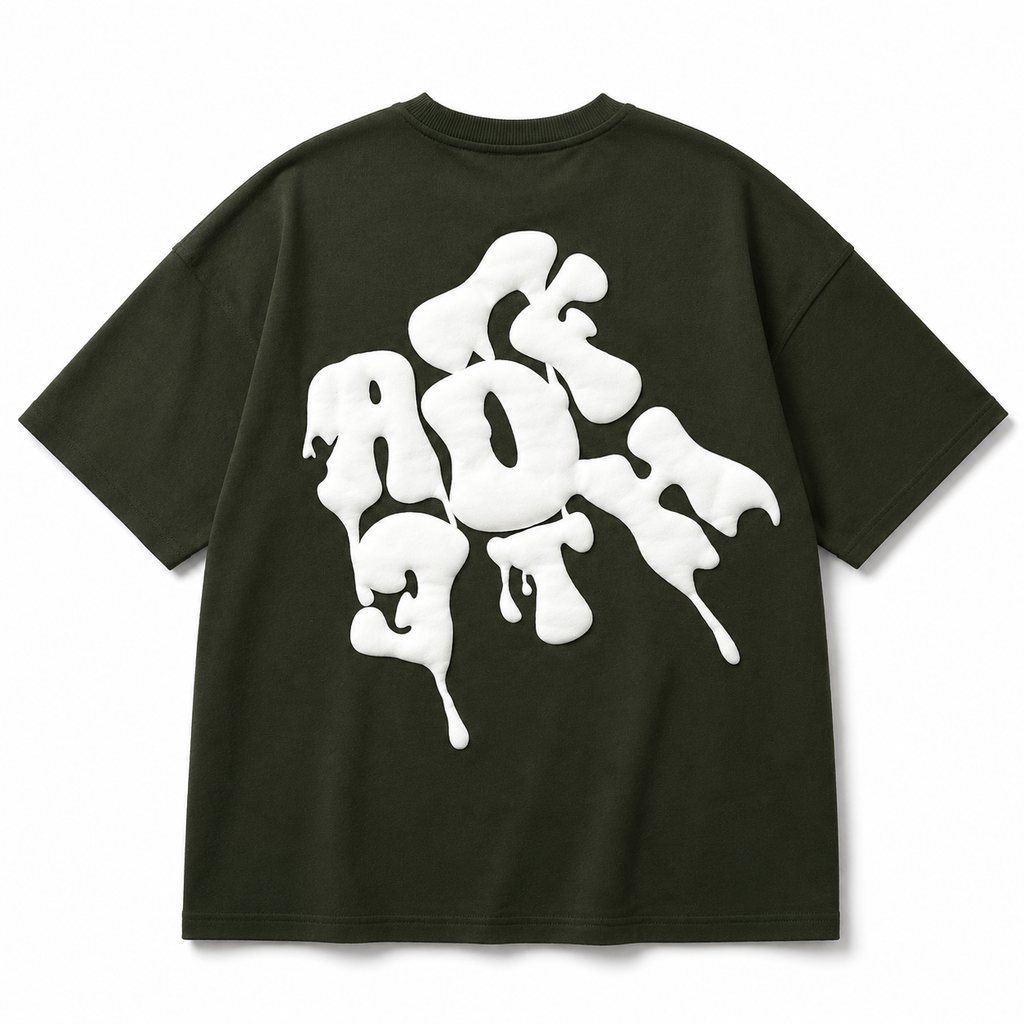Defaith Olive World Oversized Tee