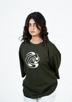 Defaith Olive World Oversized Tee