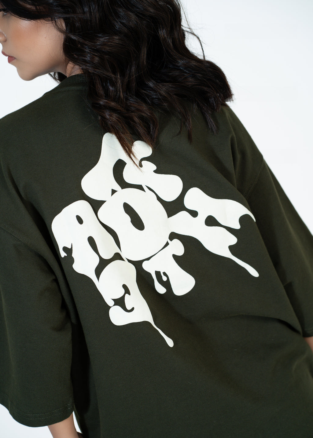 Defaith Olive World Oversized Tee