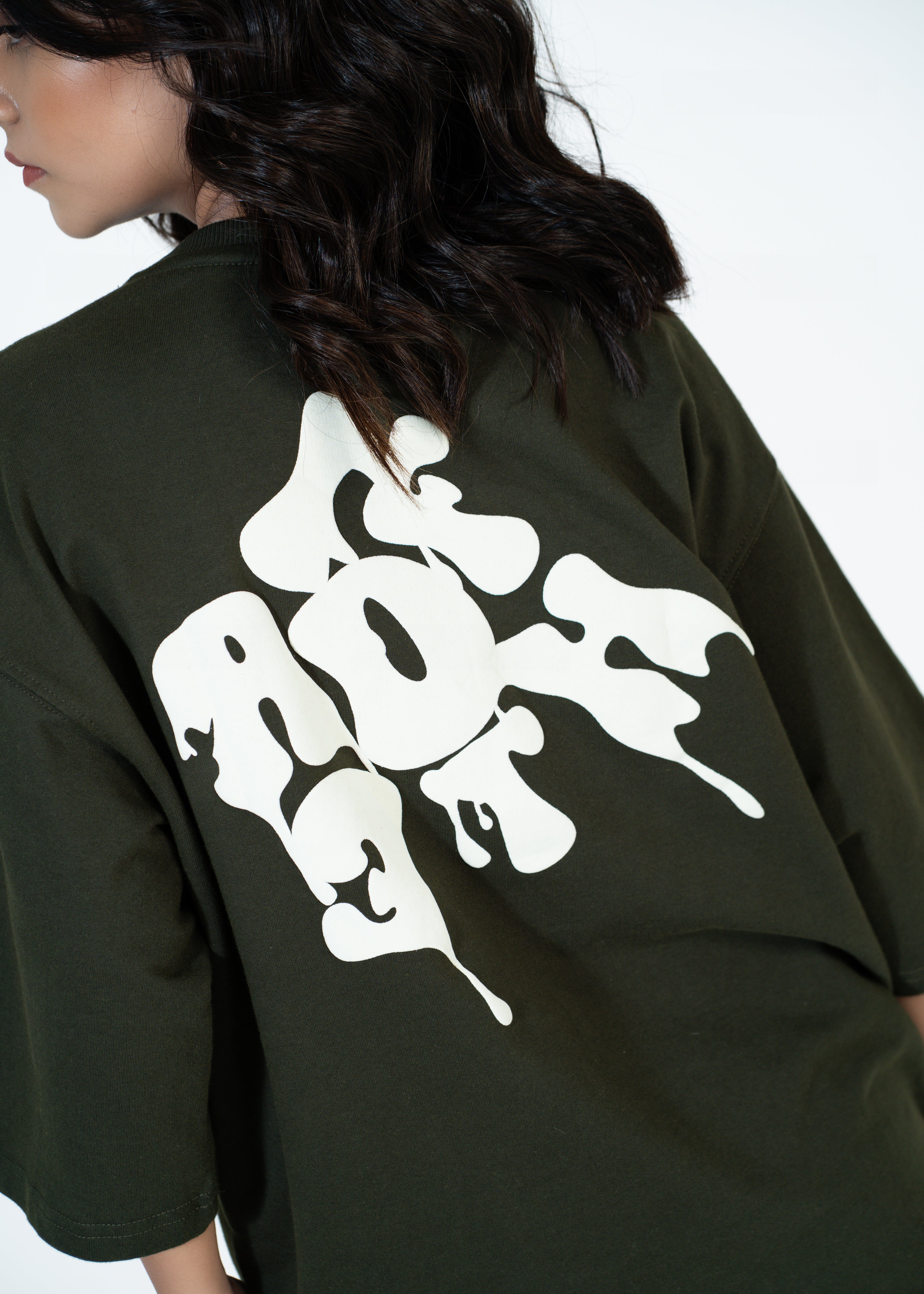 Defaith Olive World Oversized Tee