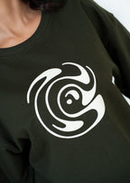 Defaith Olive World Oversized Tee