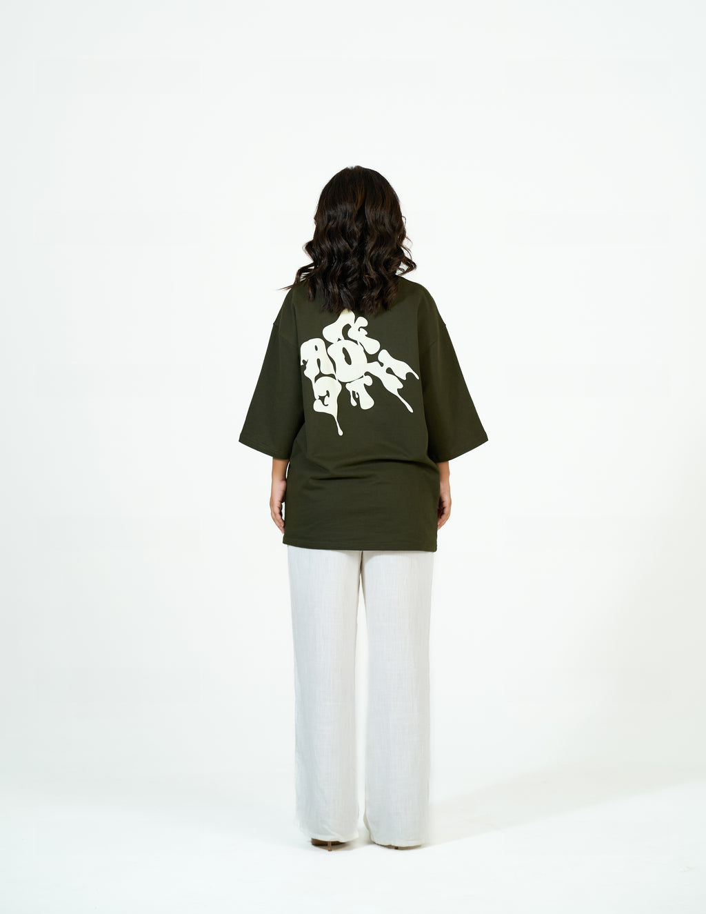 Defaith Olive World Oversized Tee