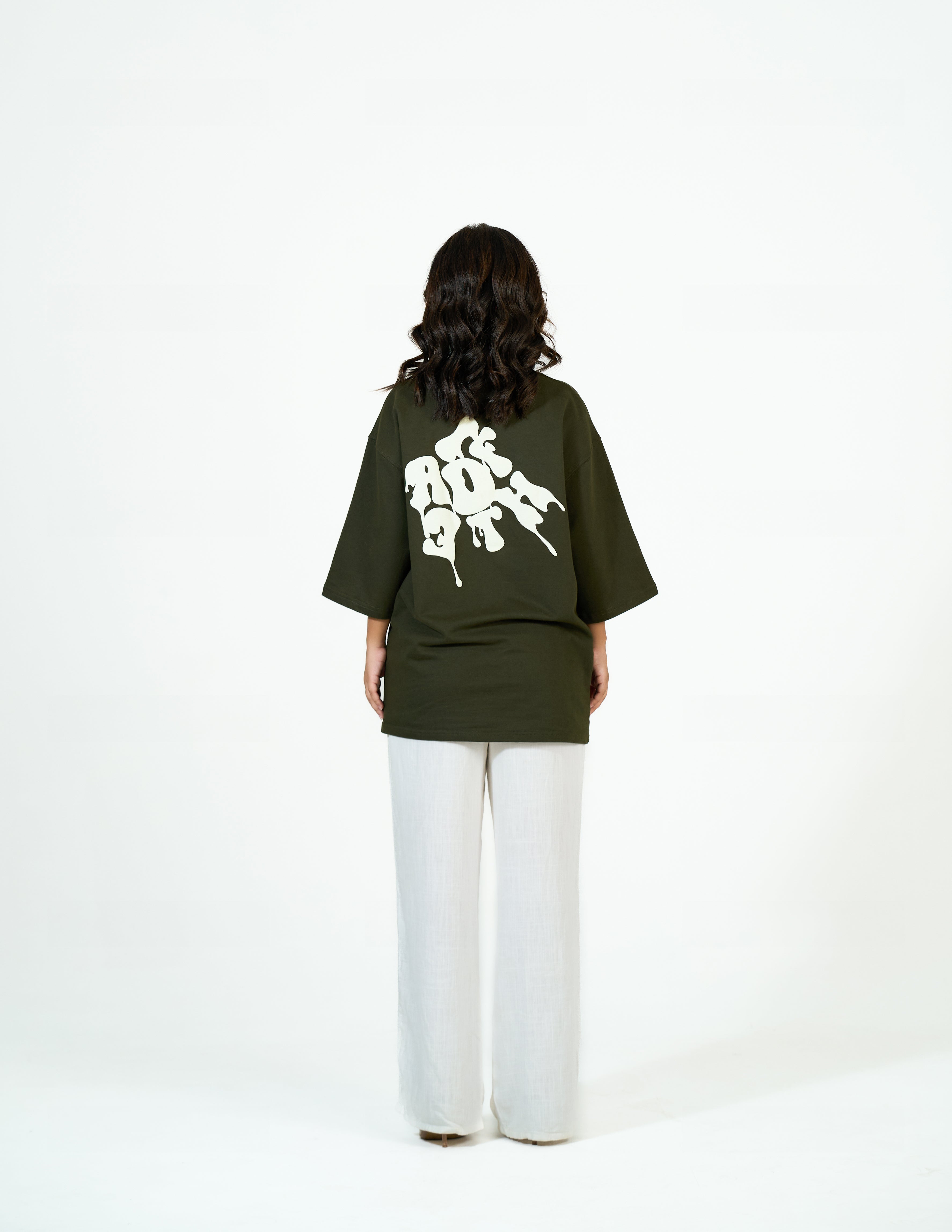 Defaith Olive World Oversized Tee